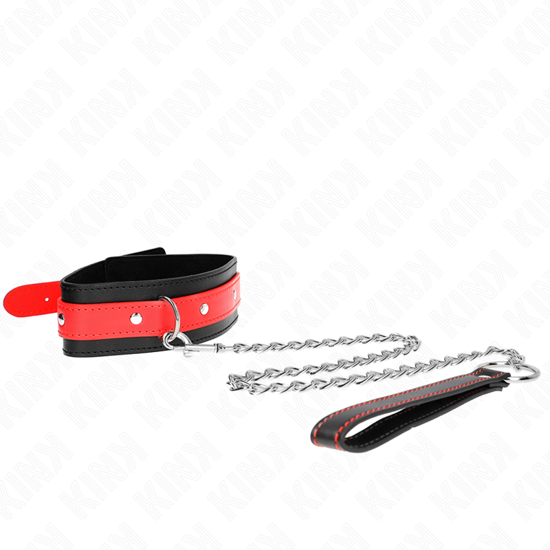 kink collier avec bracelet rouge 65 cm ajustable 36 43 cm x 5 cm