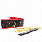 kink collier avec bracelet imitation cuir eponge modele 2 reglable 37 54 cm x 3 cm