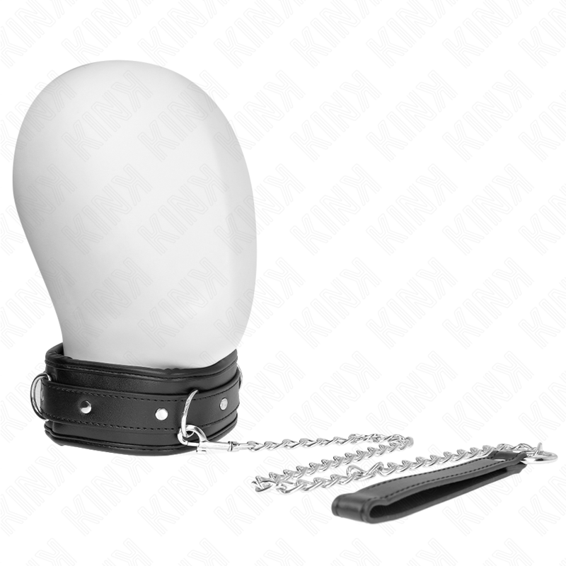 Collier de soumission matelassé avec laisse — vue principale