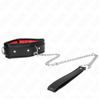 Collier de soumission matelassé avec laisse — détail produit