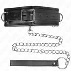 Collier de soumission matelassé avec laisse — vue de dos