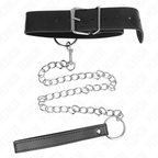 Collier de soumission discret réglable avec laisse — détail texture surface