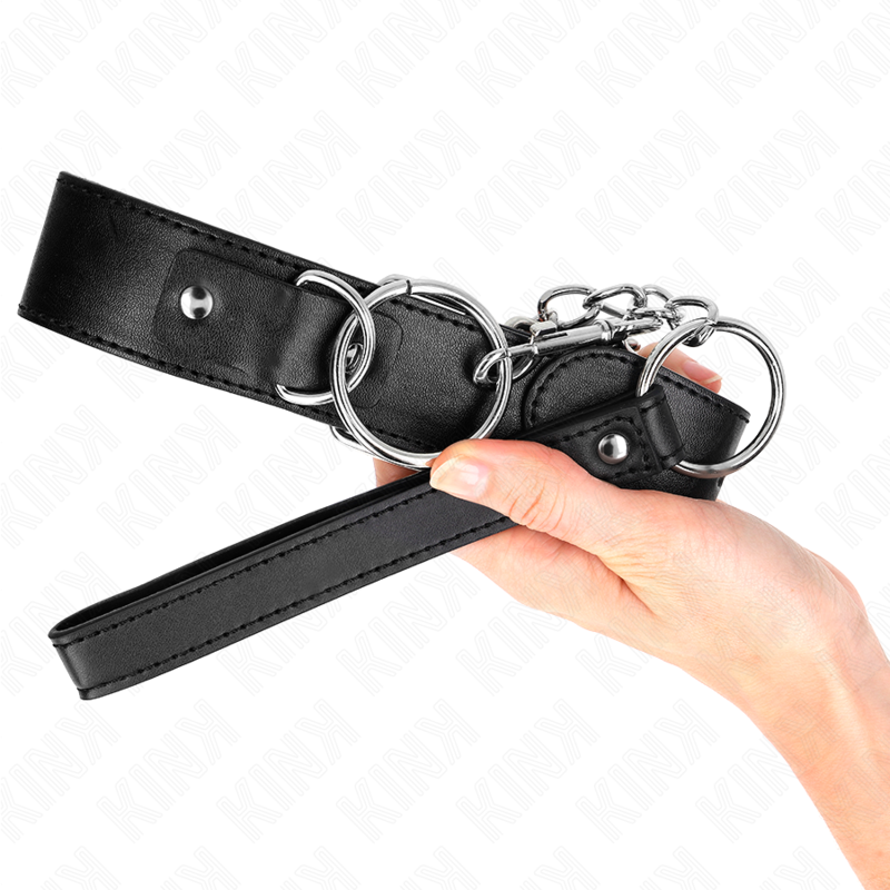 Collier de soumission discret réglable avec laisse — vue de dos