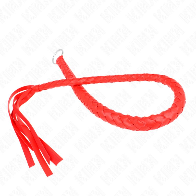 kink fouet serpent avec anneau rouge 65 cm
