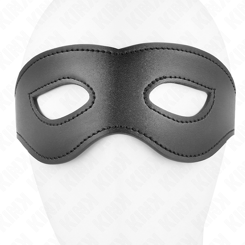 Masque facial en cuirette modèle ajouré — vue de dos