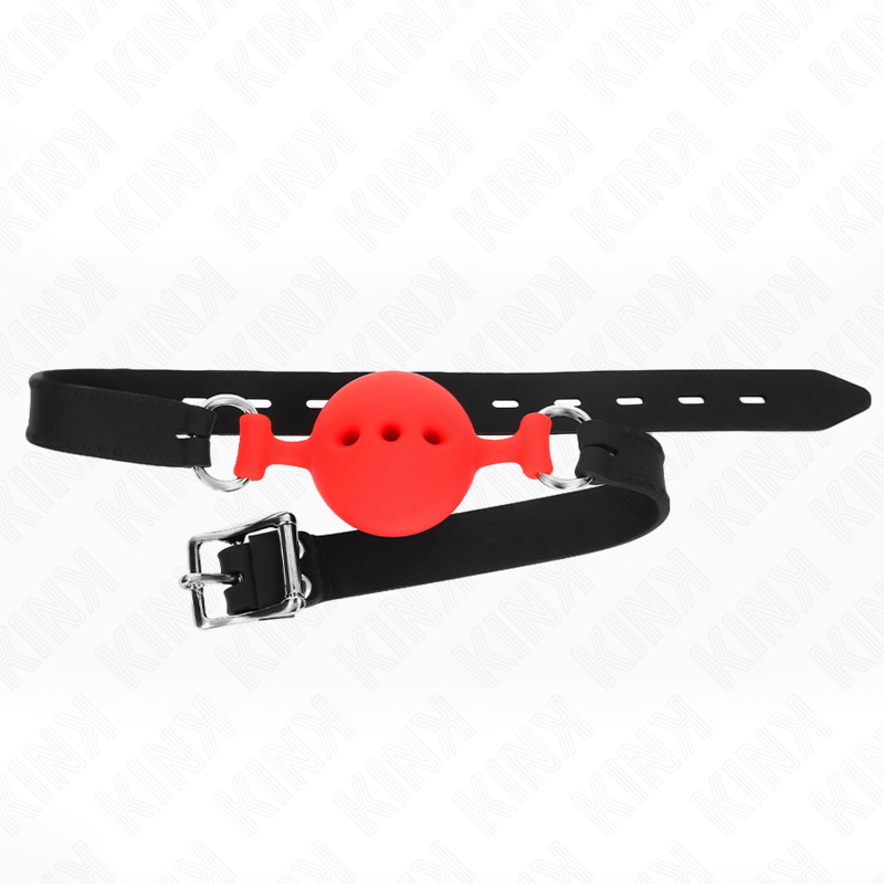 kink bag entier en silicone 55 x 2 cm avec boule de 4 5 cm taille m rouge ajustable 35 51 cm