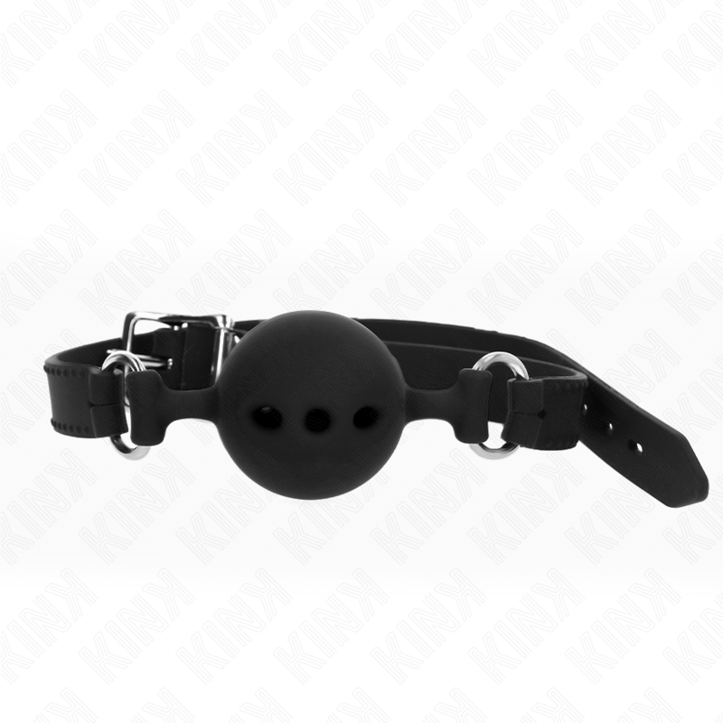 Bâillon boule en silicone noir — vue principale