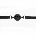 Bâillon boule en silicone noir — vue de dos