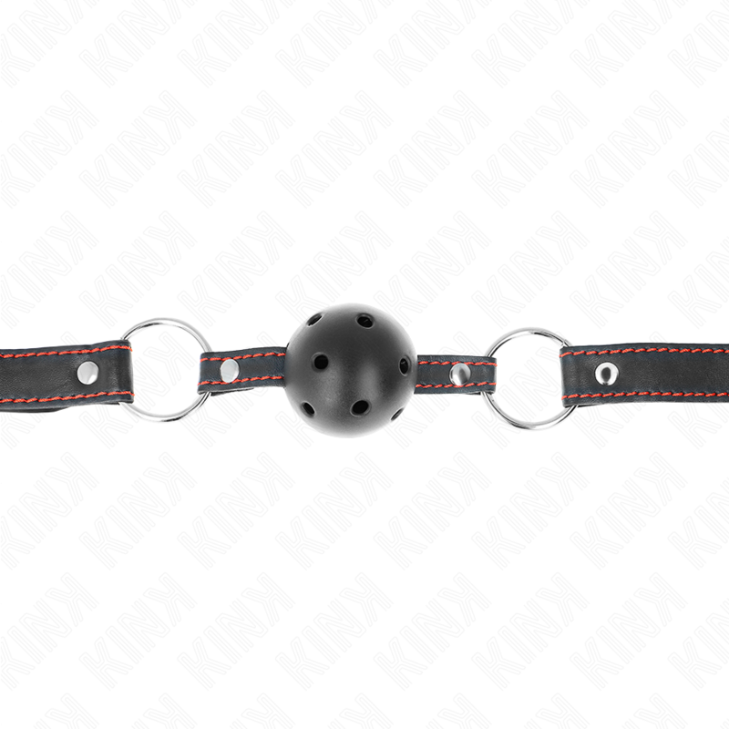 Bâillon boule creuse noir modèle 2 — vue de dos