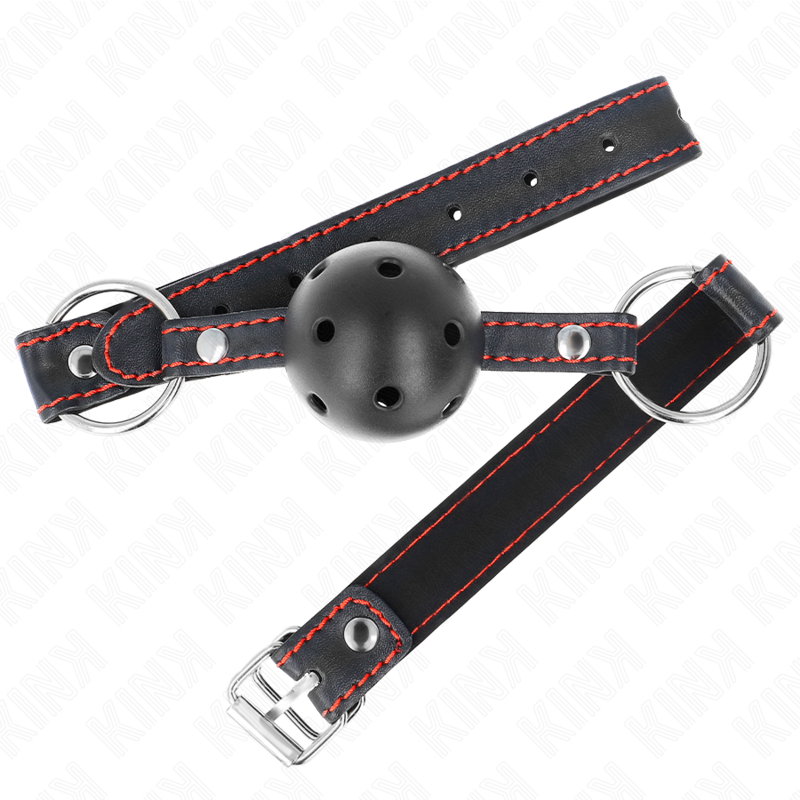 Bâillon boule creuse noir modèle 2 — détail produit