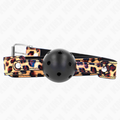 Bâillon boule respirante motif léopard — vue principale