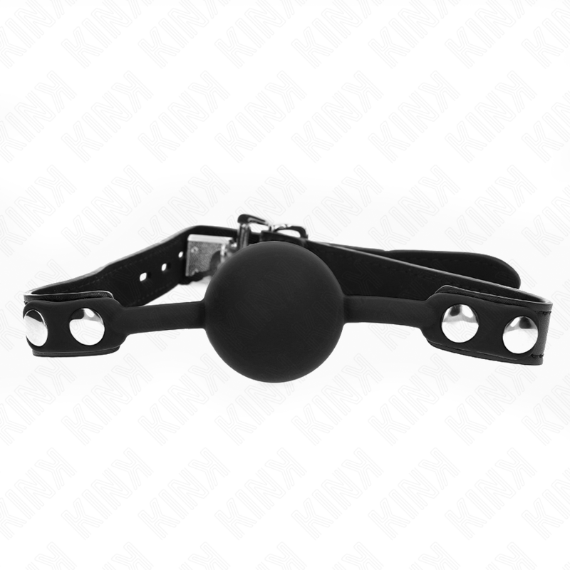 Bâillon boule classique silicone avec serrure — vue principale