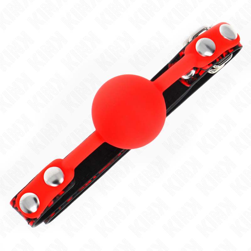 Bâillon boule en silicone modèle compact — vue de profil