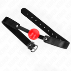 Bâillon boule souple en TPE sangle ajustable — détail produit