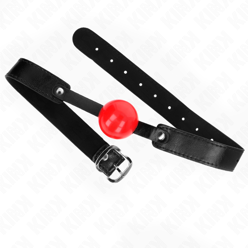 Bâillon boule souple en TPE sangle ajustable — détail produit