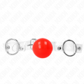 Bâillon boule rouge transparente sangle ajustable — vue principale