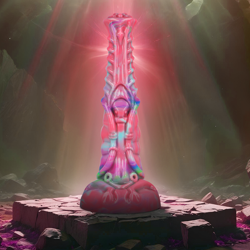 Gode fantastique sculpté en silicone souple — détail produit