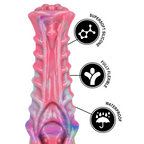 Gode fantastique sculpté en silicone souple — vue de dos