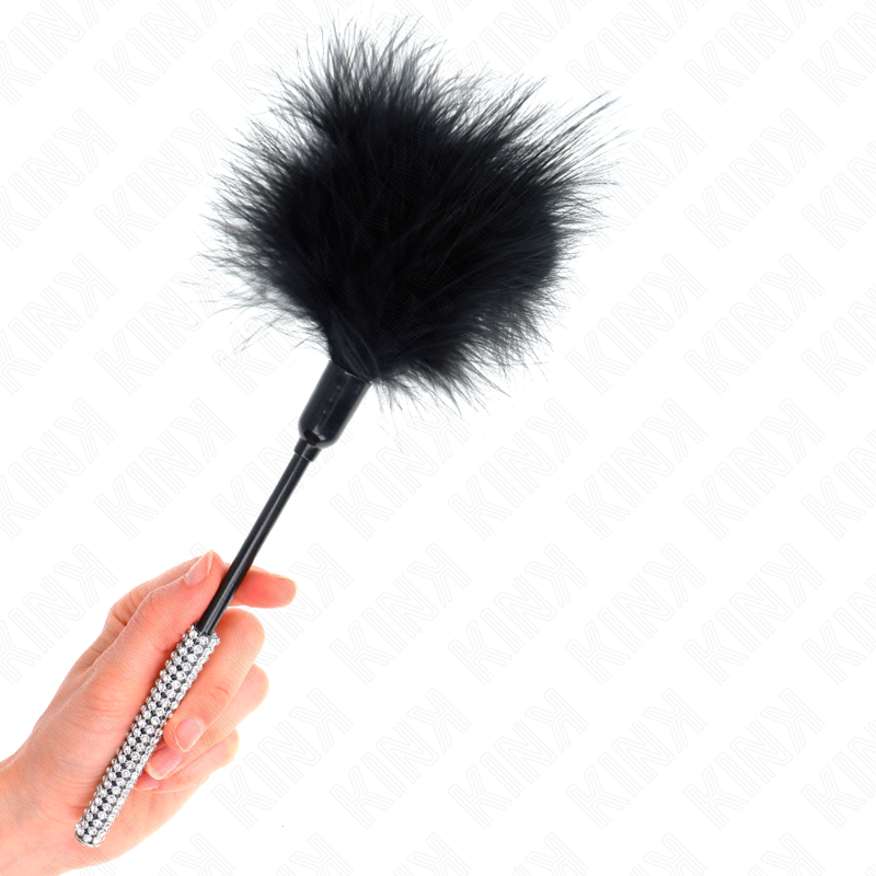 kink plumes chacouilles avec manche strass 27 cm