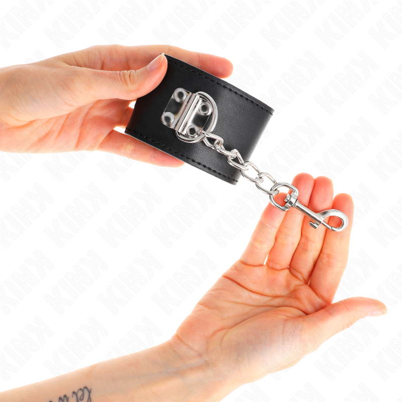 kink appui poignets avec fermeture par cadenas noir ajustable 16 23 cm x 5 5 cm