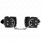 Manchettes de poignet noires à double boucle — détail produit