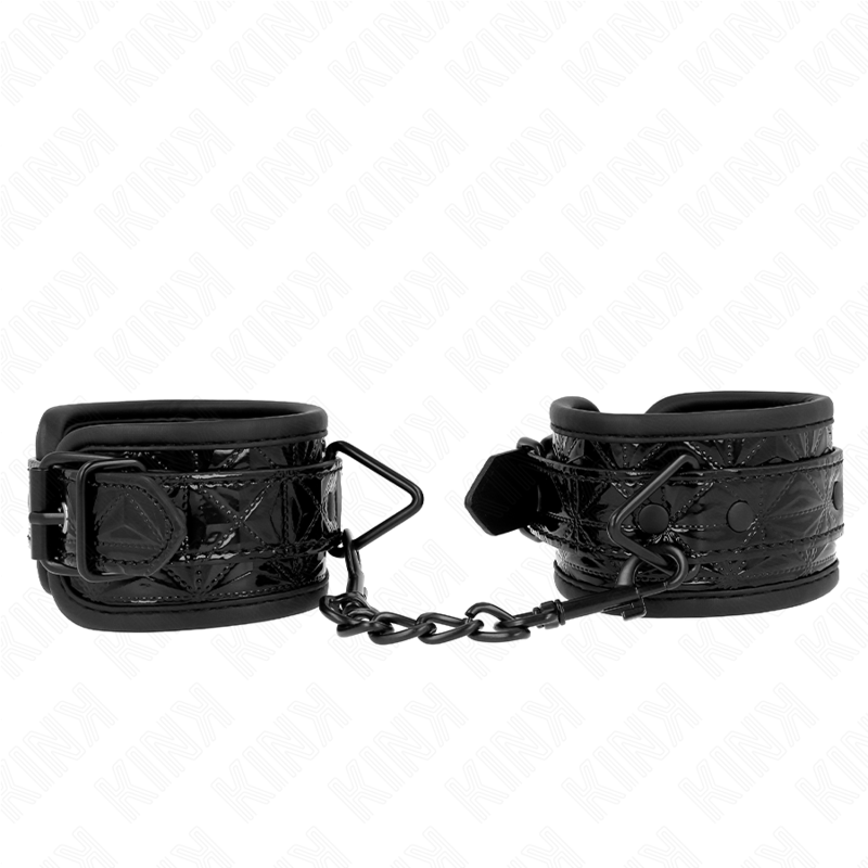 Manchettes de poignet motif diamant noir — détail produit