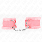 kink appui poignets doubles de fourrure rose reglable 17 31 cm x 7 cm