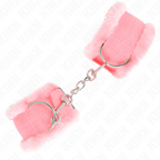kink appui poignets doubles de fourrure rose reglable 17 31 cm x 7 cm