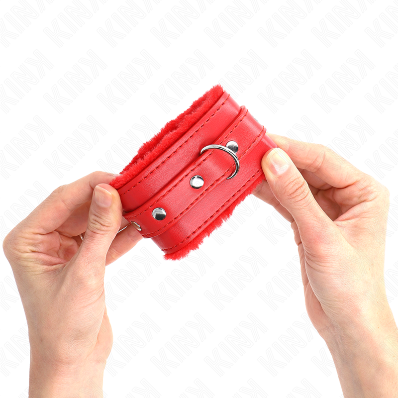 Manchettes de poignets fourrure premium à ceinture — angle alternatif