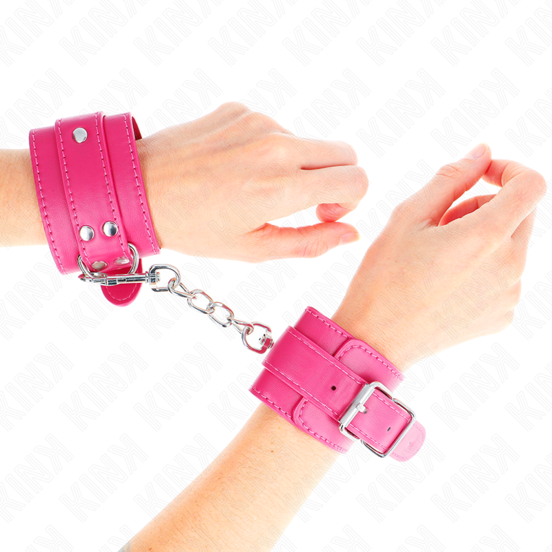 kink appui poignets rose framboise avec doublure rose framboise reglable 20 28 cm x 5 5 cm