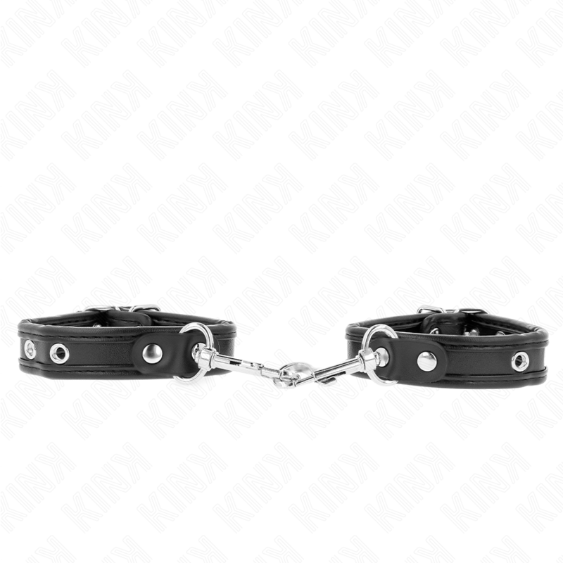 Bracelets de poignet ajustables noir à clous — détail produit