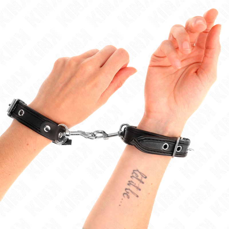 Bracelets de poignet ajustables noir à clous — vue principale