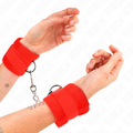 kink manchettes debutant en fourrure rouge 30 x 7 cm