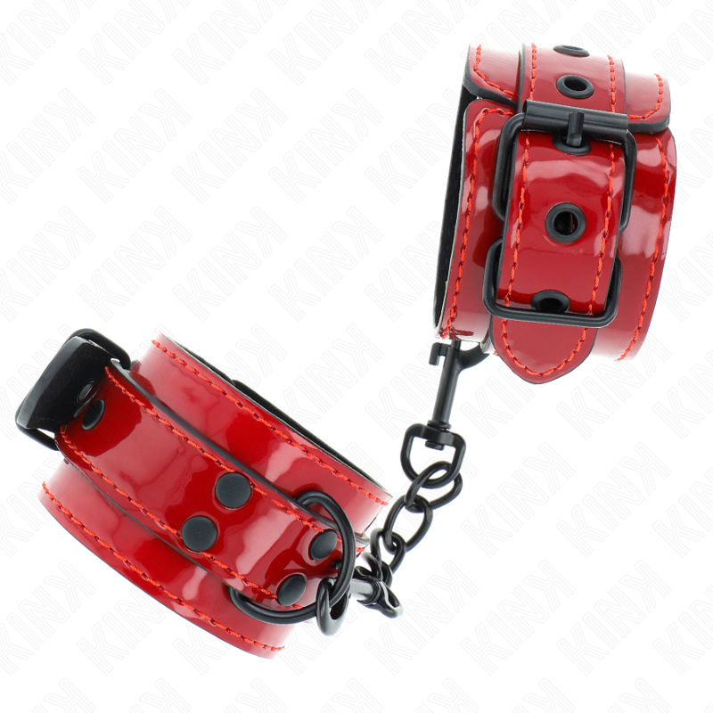 Bracelets de poignet ajustables rouge foncé — vue de profil