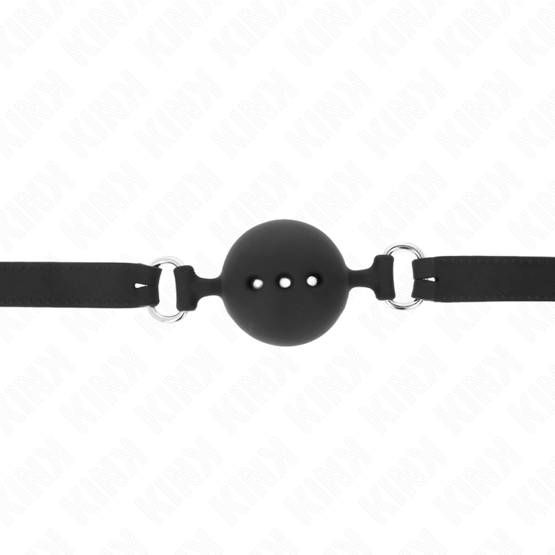 Bâillon boule entièrement silicone ajustable — vue de dos