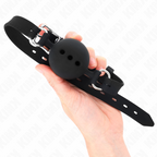 Bâillon boule entièrement silicone ajustable — détail produit