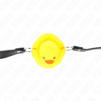 Bâillon en forme de canard en silicone — vue de profil