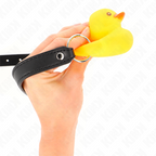 Bâillon en forme de canard en silicone — détail texture surface