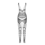 Bodystocking mini-robe en mesh et dentelle — comparatif dimensionnel