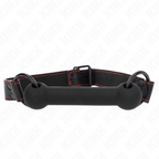 Bâillon os avec sangle en cuir noir ajustable — vue principale