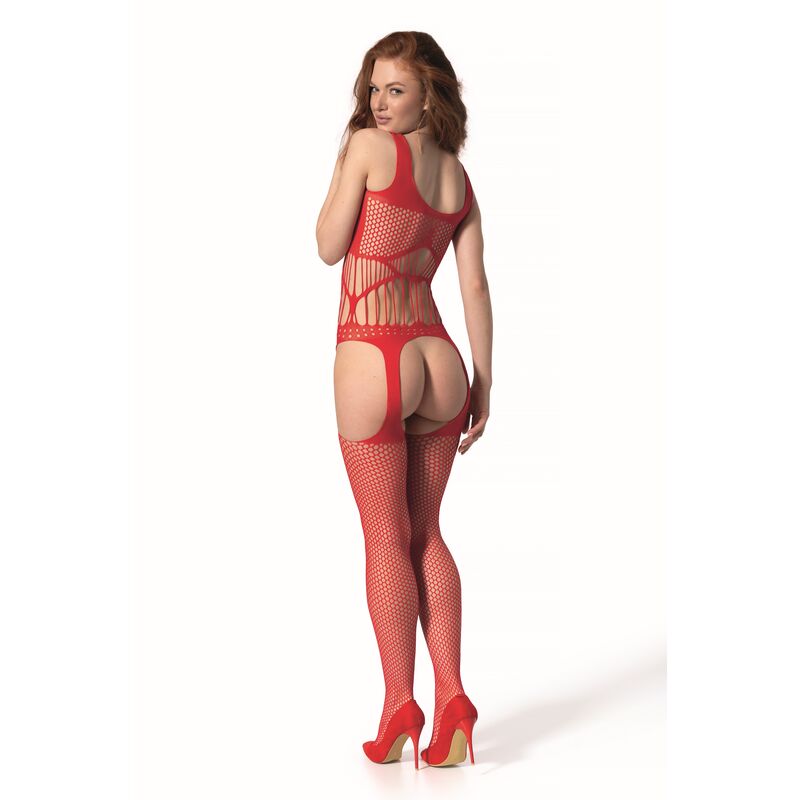 Bodystocking mini-robe en mesh à imprimé sensuel — vue rapprochée