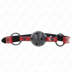 Bâillon boule cuir brillant sangle ajustable — vue principale
