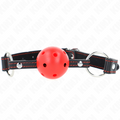 Bâillon boule creuse rouge modèle 2 — vue principale