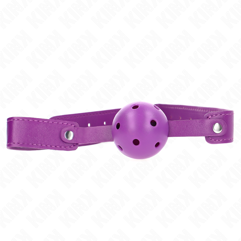 Bâillon boule respirante silicone sangle ajustable — détail base