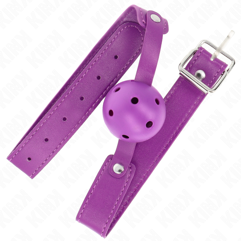 Bâillon boule respirante silicone sangle ajustable — finition matière