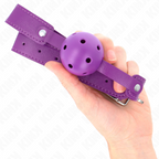 Bâillon boule respirante silicone sangle ajustable — angle alternatif