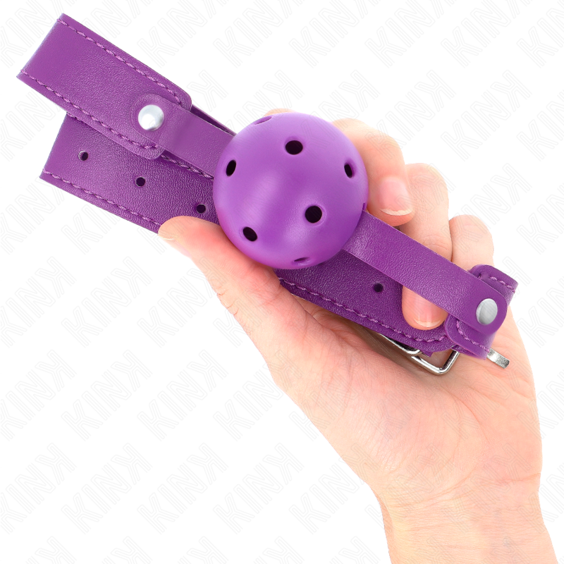 Bâillon boule respirante silicone sangle ajustable — angle alternatif