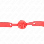 Bâillon boule respirante silicone sangle ajustable — comparatif dimensionnel