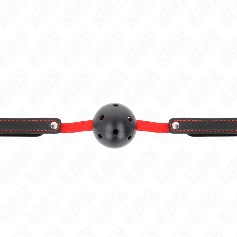 Bâillon ouvert à ceinture élastique — vue de profil