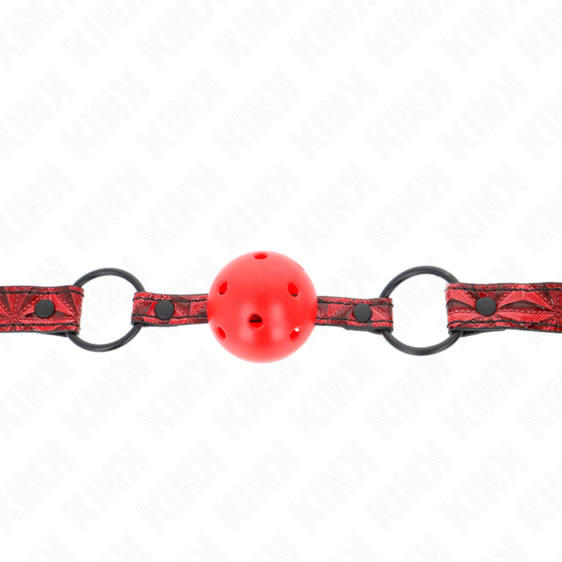 Bâillon boule motif diamant ajustable — vue de profil